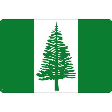 vianmo Blechschild Wandschild 30x40 cm Norfolkinsel Fahne Flagge