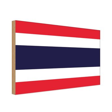 vianmo Holzschild Holzbild 18x12 cm Thailand Fahne Flagge