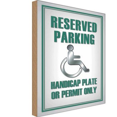 vianmo Holzschild 20x30 cm Parkplatzschild Parking handicap plate or