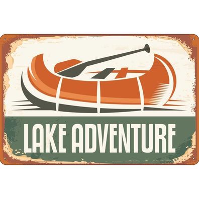 vianmo Blechschild 30x40 cm gewölbt Outdoor Camping lake adventure Outdoor