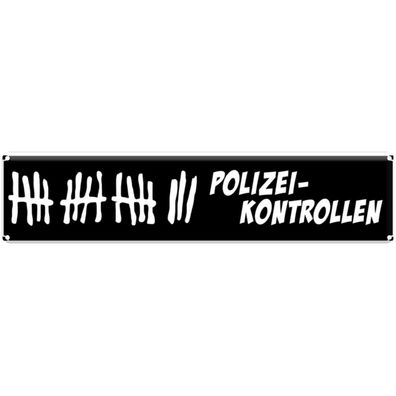 vianmo Blechschild 46x10 cm gewölbt Dekoration Polizei-Kontrollen