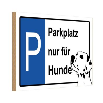 vianmo Holzschild 20x30 cm Tier Parkplatz nur für Hunde