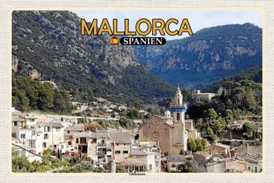 Holzschild 20x30 cm - Mallorca Spanien Valldemossa Gemeinde