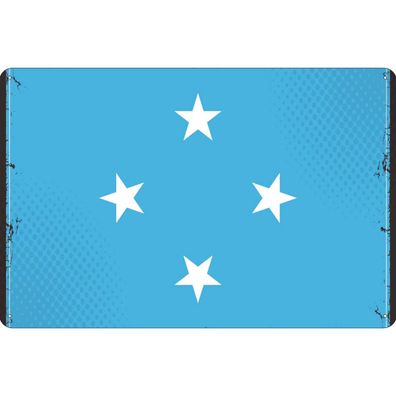 vianmo Blechschild Wandschild 30x40 cm Mikronesien Fahne Flagge