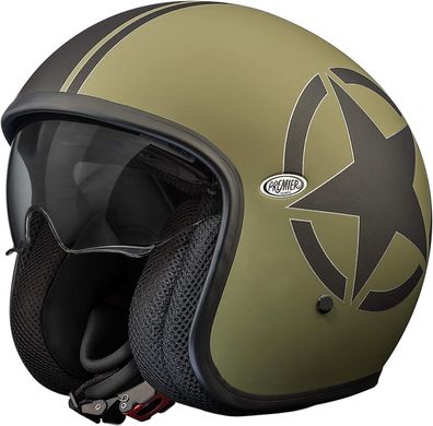 Premier Helm Vintage Star Military BM, Military GRÜN/ Schwarz, M