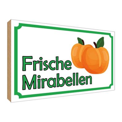 vianmo Holzschild 30x40 cm Hofladen Marktstand Laden frische Mirabellen Hofladen