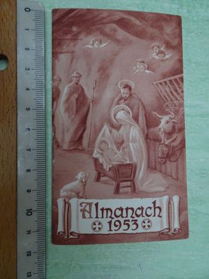 Almanach 1953 Olivier Paris mit allen Namenstagen & Feiertagen 1953