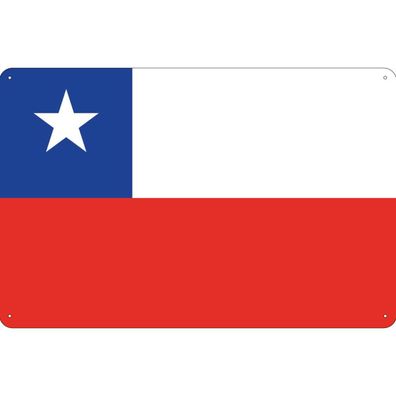 vianmo Blechschild Wandschild 18x12 cm Chile Fahne Flagge