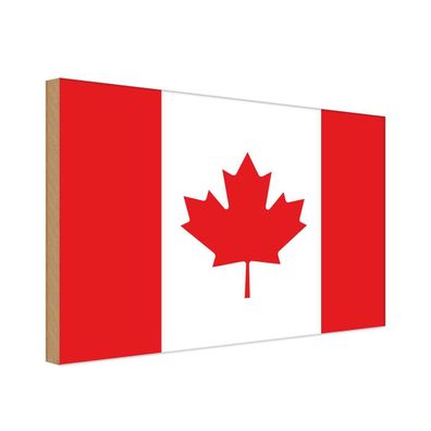 vianmo Holzschild Holzbild 30x40 cm Kanada Fahne Flagge