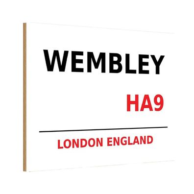 vianmo Holzschild 20x30 cm England England Wembley HA9