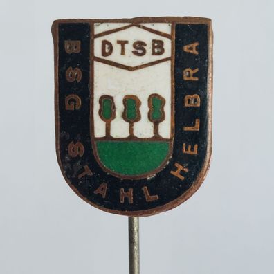 Fussball Anstecknadel BSG Stahl Helbra DDR Sachsen-Anhalt Hakennadel