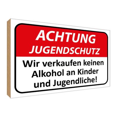 vianmo Holzschild 30x40 cm Hinweis Achtung Jugendschutz