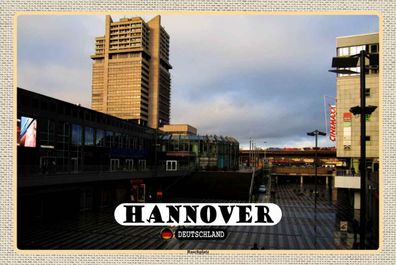 Blechschild 20x30 cm - Hannover Raschplatz Stadt