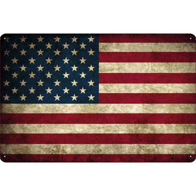 Blechschild 20x30 cm - Vereinigte Staaten Amerika USA