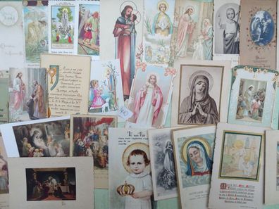30 alte Heiligenbilder Votivbilder Andacht