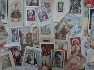 35 alte Heiligenbilder Votivbilder Andachtsbilder Religion Glaube