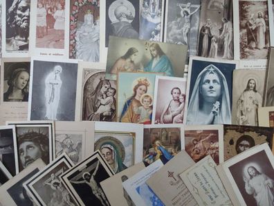 48 alte Heiligenbilder Votivbilder Andachtsbilder Religion Glaube