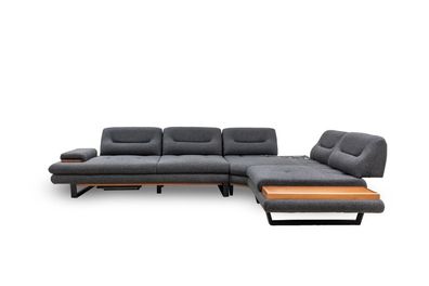 Designer Ecksofa L-form Luxus Grau Möbel für Wohnzimmer Wohnlandschaft