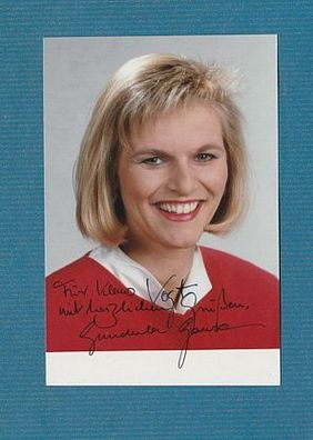 Gundula Gause (deutsche Nachrichtenmoderatorin im ZDF) - persönlich signiert
