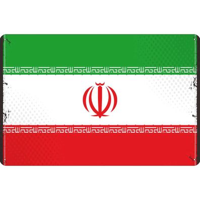 vianmo Blechschild Wandschild 30x40 cm Iran Fahne Flagge