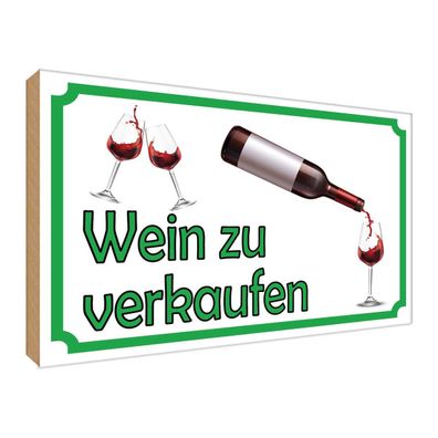 vianmo Holzschild 30x40 cm Essen Trinken Wein zu verkaufen Alkohol