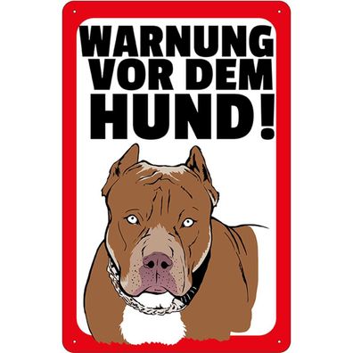 vianmo Blechschild 20x30 cm gewölbt Tier Warnung vor dem Hund
