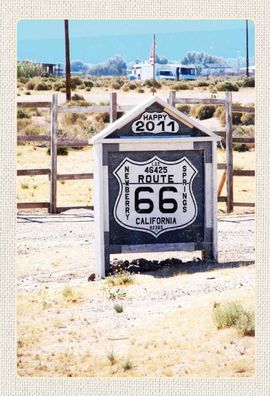 Holzschild 20x30 cm - Amerika USA California 2011 Route 66