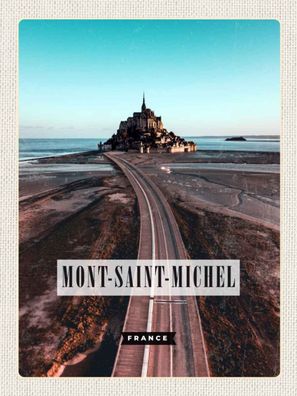 vianmo Holzschild 30x40 cm Europa Mont-Saint-Michel France
