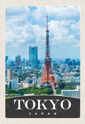Blechschild 20x30 cm - Tokyo Stadt Japan Asien Stadt