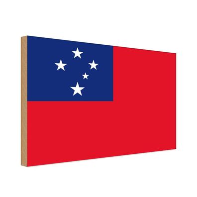 vianmo Holzschild Holzbild 30x40 cm Samoa Fahne Flagge
