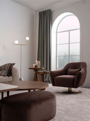 Brauner Luxus Lounge Sessel Modernes Design Polster Möbel Wohnzimmer