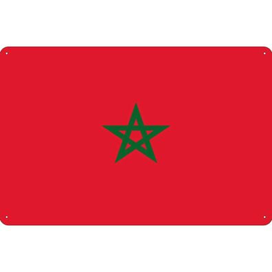 vianmo Blechschild Wandschild 20x30 cm Marokko Fahne Flagge