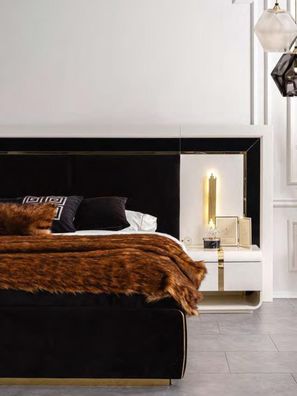 Weißer Nachttisch Luxus Beistelltisch Schlafzimmer Möbel Ablage Modern