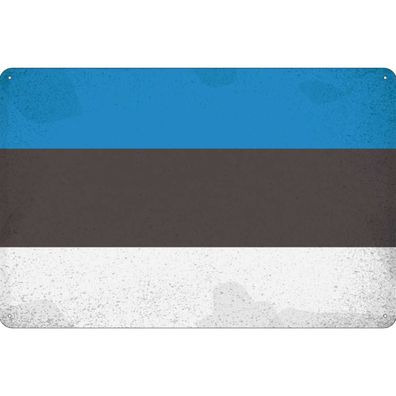 vianmo Blechschild Wandschild 20x30 cm Estland Fahne Flagge