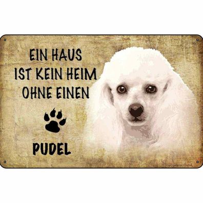 vianmo Blechschild 20x30 cm gewölbt Tier Pudel Hund Geschenk Metal