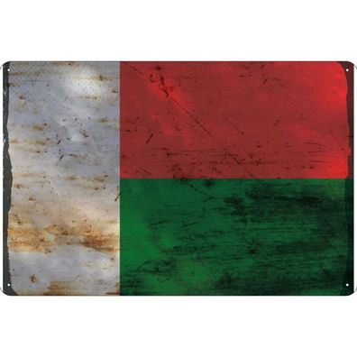 vianmo Blechschild Wandschild 20x30 cm Madagaskar Fahne Flagge