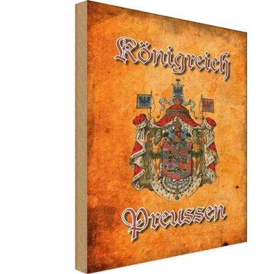 Holzschild 20x30 cm - Königreich Preussen Wappen Wand