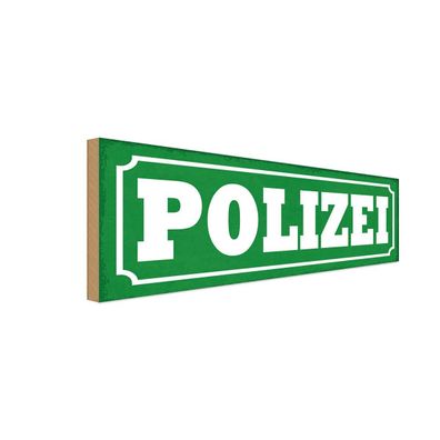 vianmo Holzschild 27x10 cm Beruf Arbeit Polizei