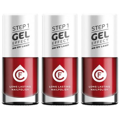 416,36EUR/1l 3 x CF Gel Effekt Nagellack 11ml - Farbe: 238 rot