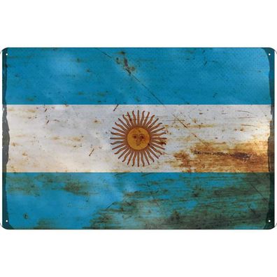 vianmo Blechschild Wandschild 20x30 cm Argentinien Fahne Flagge