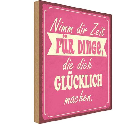 vianmo Holzschild 30x40 cm Dekoration Nimm Zeit für Dinge glücklich