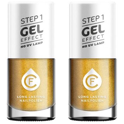 445,46EUR/1l 2 x CF Gel Effekt Nagellack 11ml - Farbe: 133 gold