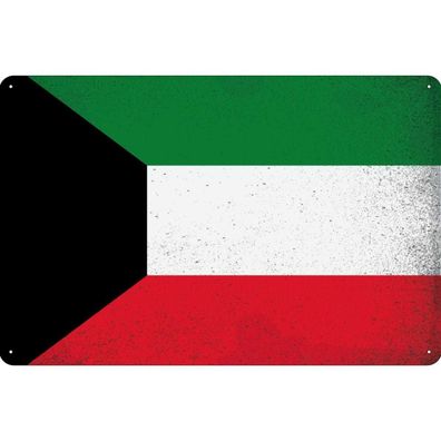 vianmo Blechschild Wandschild 30x40 cm Kuwait Fahne Flagge