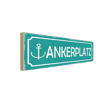 vianmo Holzschild 27x10 cm Abenteuer & Reisen Ankerplatz Boot See Schiff