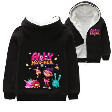 Abby Hatcher Zipper Hoodie Bozzly 3D Druck Thermo-Sweatshirt Kinder Verdickte Mantel