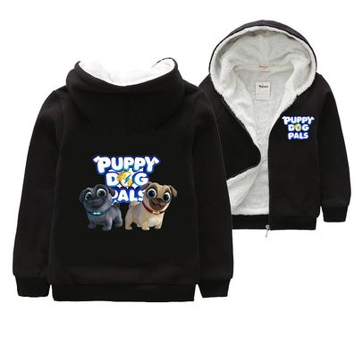 Puppy Dog Pals Zip Hoodie Kinder Mantel mit Berber Fleece Bingo Rolly Sweatshirt#03
