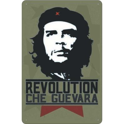 Blechschild 20x30 cm - Revolution Che Guevara Kuba