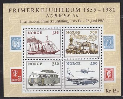 Norwegen NORWAY [1980] MiNr 0817-20 Block 3 ( * */ mnh ) Verkehr