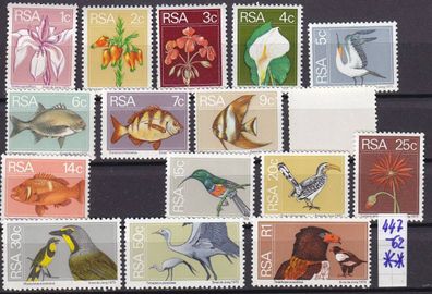 Südafrika SOUTH AFRICA [1975] MiNr 0447-62 ( * */ mnh ) Tiere