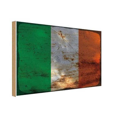 vianmo Holzschild Holzbild 30x40 cm Irland Fahne Flagge